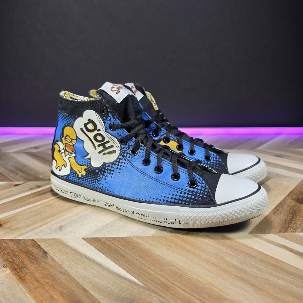 Converse Simpsons Chuck Taylor High Men's 11 Homer D'oh Blue 141392C 2013